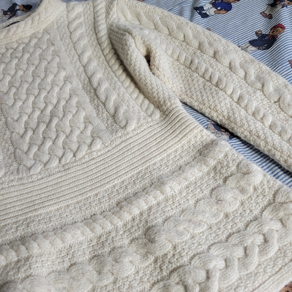 Vintage inis crafts cableknit sweater wool women's - Picture 2 of 9